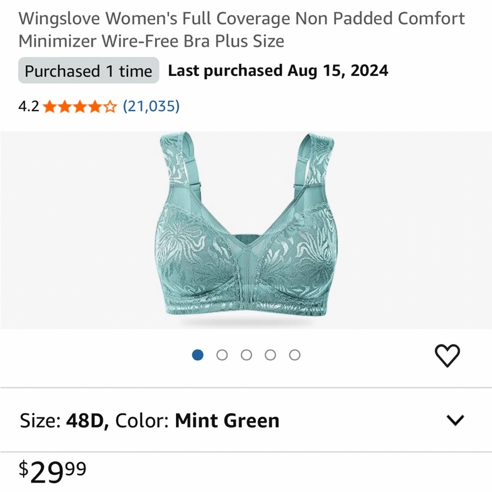 Mint Green Comfort Bra by Wingslove